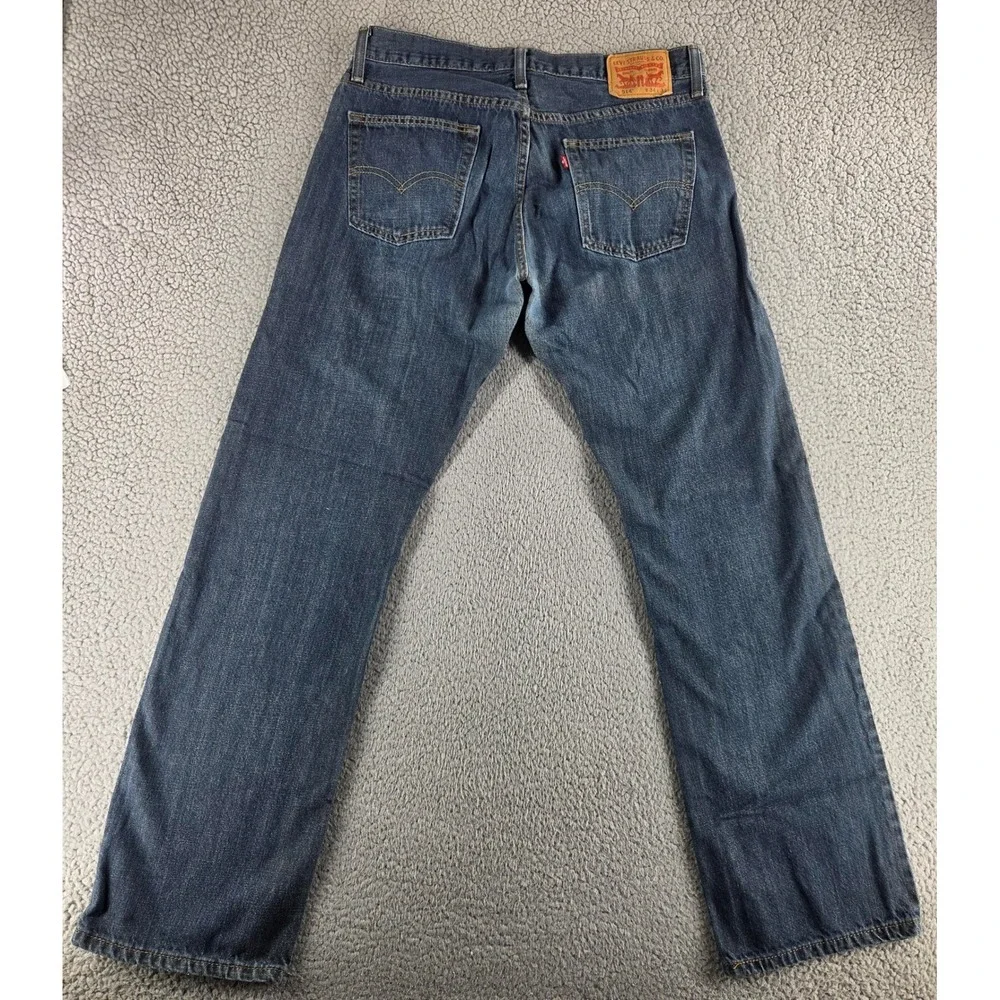 Levis 514 Straight Leg Jeans Mens 34x34 Dark Wash Blue Denim Western Work Pants